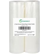 WishDirect Vacuum Sealer Bags Rolls 2-Pack 11"X50' Commercial Grade BPA Free Double Sides Texture...