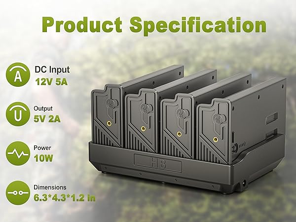Roralma Charger Station for Tactacam Battery