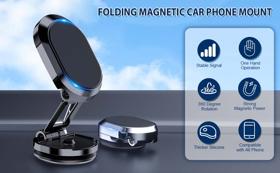 [Super Strong 8 Magnets] Car Magnetic Phone Mount