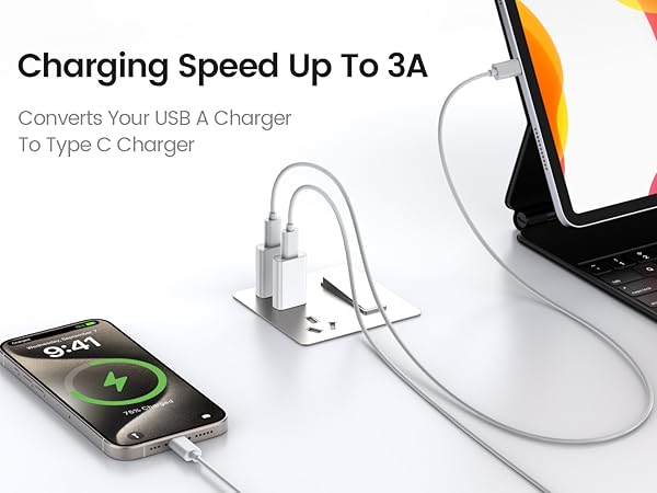 Converts Your USB A Charger To Type c Charger