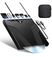 Wbacon 8 in 1 External CD/DVD Drive for Laptop, Slot-Loading CD Reader for Laptop, CDs Drive Exte...