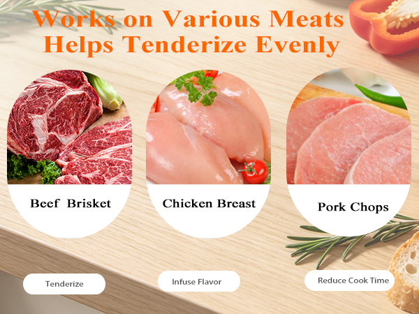Works on Various MeatsHelps Tenderize Evenly