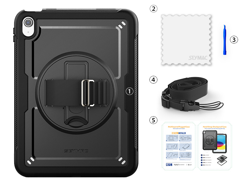 i Pad A 16 11inch Case with Hand Strap Screen Protector Shoulder Carrying Strap Case for iPad11 2025