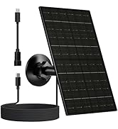 Zivif Solar Panel for Security Camera, 7W Solar Charger with Micro USB &amp; USB-C Port, IP65 Waterpr...