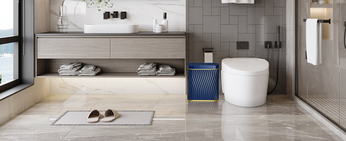 Bathroom Small Trash Can with Lid