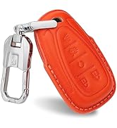 PIFOOG Leather Key Fob Cover for Chevy Chevrolet Equinox Malibu Camaro Blazer Traverse Trax Cruze...
