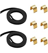 3D Printer 2PCS 1 Meter GT2 Timing Belt and 6pcs Copper Buckles for Elegoo Neptune 4/4 Pro, Ender...