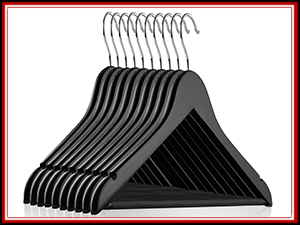 Wood Suit Hangers with Smooth Finish, Anti-Splinter Finish, Organize Closets, Wardrobe, Garments