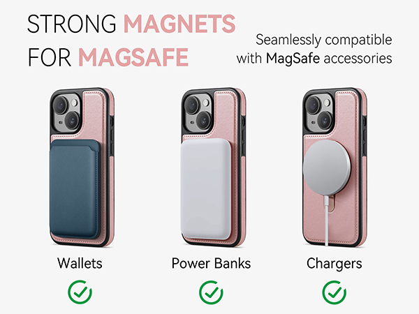 case with stand pu leather compatible with magsafe