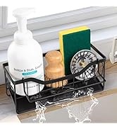 Sinnsally Sponge Holder for Kitchen Sink Caddy,Dish Soap Holder for Countertop,Kitchen Sink Organ...