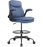 Misolant Leather Drafting Chair, Tall Office Chair for Standing Desk, High Executive Office Chair...