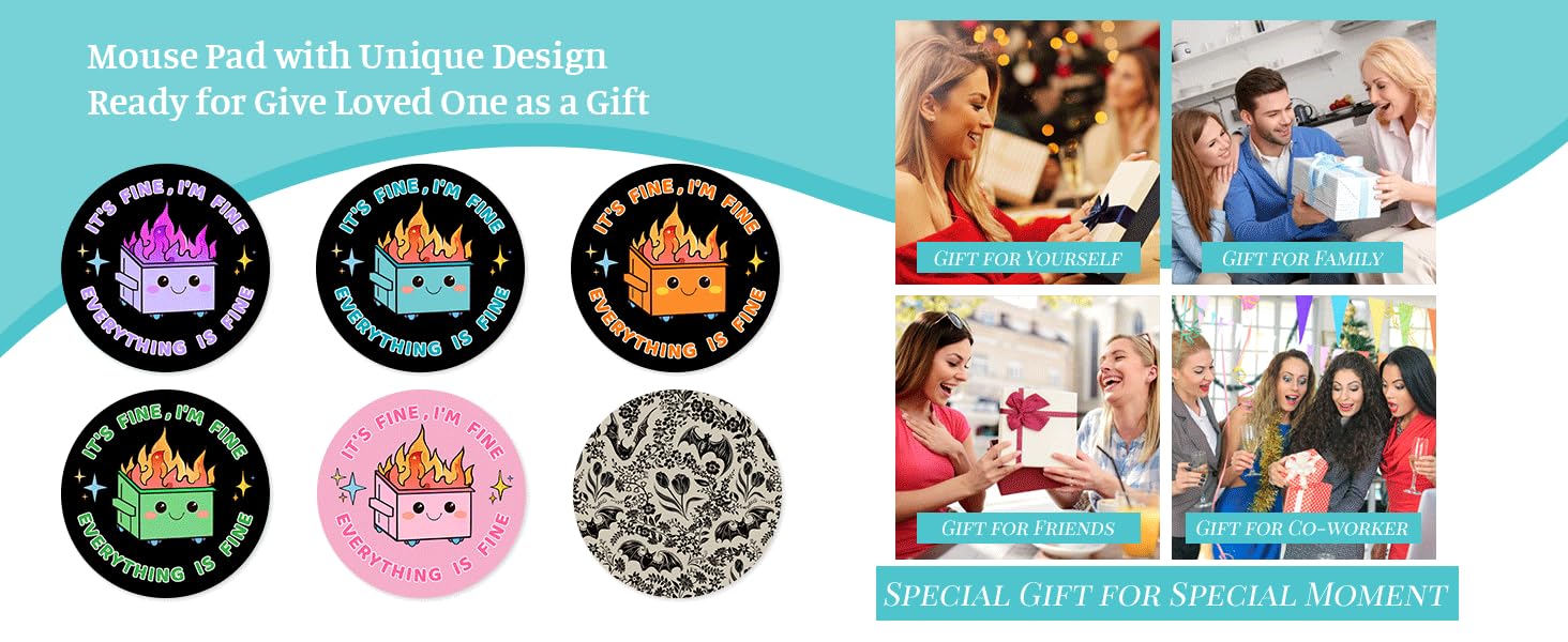 funny round mouse pad as presents