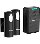 Driveway Alarm Wireless, STECHRO Motion Sensor Alarm Outside Weatherproof Motion Detector USB and...