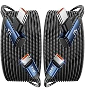 toocki USB C Cable [2Pack, 10ft] 100W Right Angle Fast Charging Cord, Nylon Braided USB 2.0 Cable...