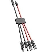KNMIPJD Solar connectors Tool-Free Solar Cable connectors Solar Connector for 2 Solar Panels Wate...