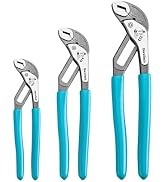 DURATECH 3-Piece Water Pump Pliers Set(8", 10", 12"), Groove Joint Pliers | Quick-Adjust, Slide-t...