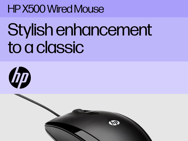 hp x500 wired mouse accessory add on computer notebook desktop laptop