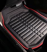 FH Group Tray Style Car Mats F14409REDBLACK Deep Tray All Weather Floor Mats, 4 Piece