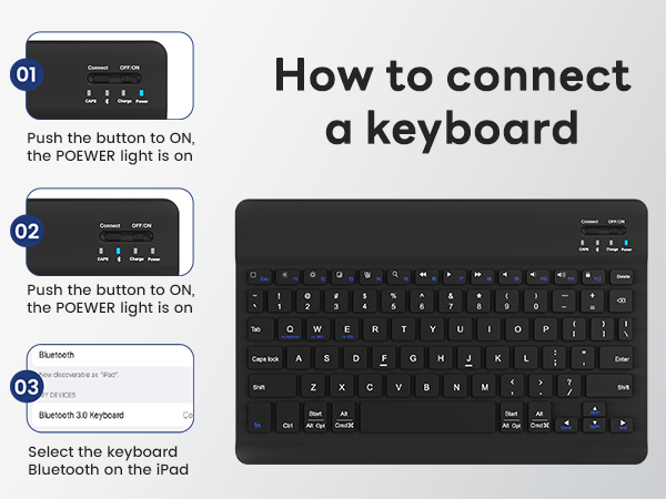 ipad 10th gen keyboard bluetooth Connection method