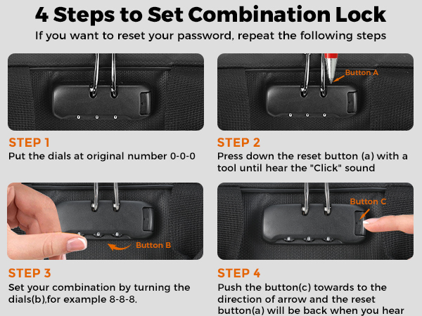Safety combination lock
