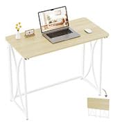 coeztt Folding Table, 31.5" Small Desk for Bedroom, Space Saving Foldable Computer Desk for Home ...