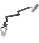IXTECH Mic Boom Arm Stand LP Microphone Stand Low Profile Microphone Arm Adjustable for Blue Yeti...