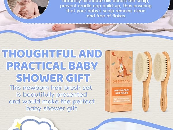 Soft bristle baby brush