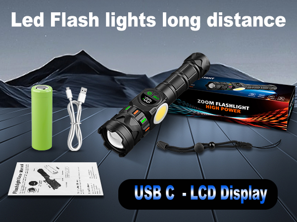 bright flashlight 100000 lumens long range flashlight magnetic flashlight led magnetic flashlight