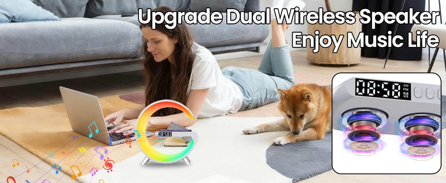 wireless charging alarm clock
