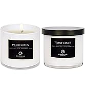 Chloefu LAN Fresh Linen Candles Laundry Candles Non-Toxic Air Freshening Scented Candle Decorativ...