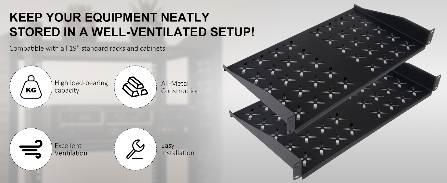 1u rack shelf
