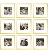 JCJMY 9 Packs 12x12 Picture Frame Gallery Wall Frame Set for 8x8 or 10x10 with 2 Mat or 12x12 Wit...