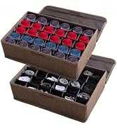 AARAINBOW 2 Packs Underwear Socks Ties Storage Organizer with Lids Foldable Closet Drawer Organiz...
