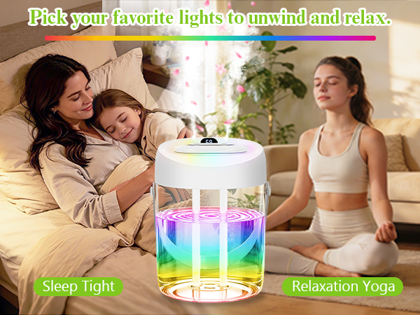 Portable Small Humidifier for Bedroom, Aroma Diffuser Personal Desktop Plant Humidifier Indoor