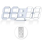 EDUP HOME 3D LED Digital Wall Clock/Desk Alarm Clock with Remote Control for Kitchen Bedroom Offi...