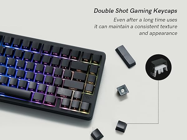Double shot gaming keycaps, PBT material