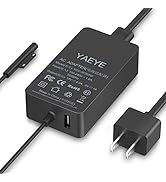 YAEYE [Latest 2021] Surface Pro Charger 65W, 65W 15V 2.58A Power Supply Compatible Microsoft Surf...