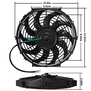 12 inch electric radiator cooling fan