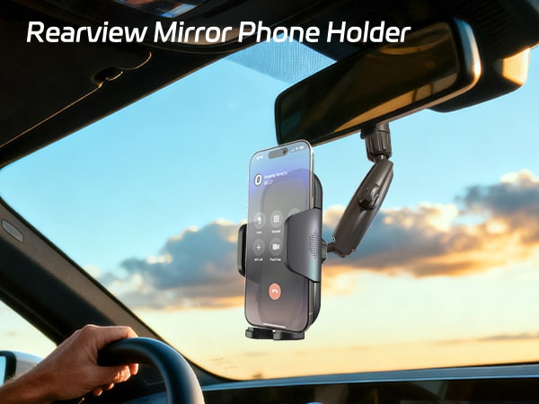 rearview mirror phone holder