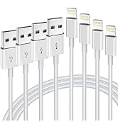 iPhone Charger Cable,Lightning to USB-A MFi Certified Cord 4PACK [3/3/6/6FT] Fast Charging Cord C...