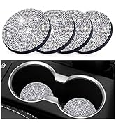 Tyhaui 4 Pack Bling Car Cup Holder Coasters, 2.75 Inch Full Crystal Rhinestone Car Cup Holder Ins...
