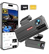 4G LTE Dash Cam with SIM Card, Dual Car Security Camera Front &amp; Cabin, 24/7 Parking Mode, AI Moti...