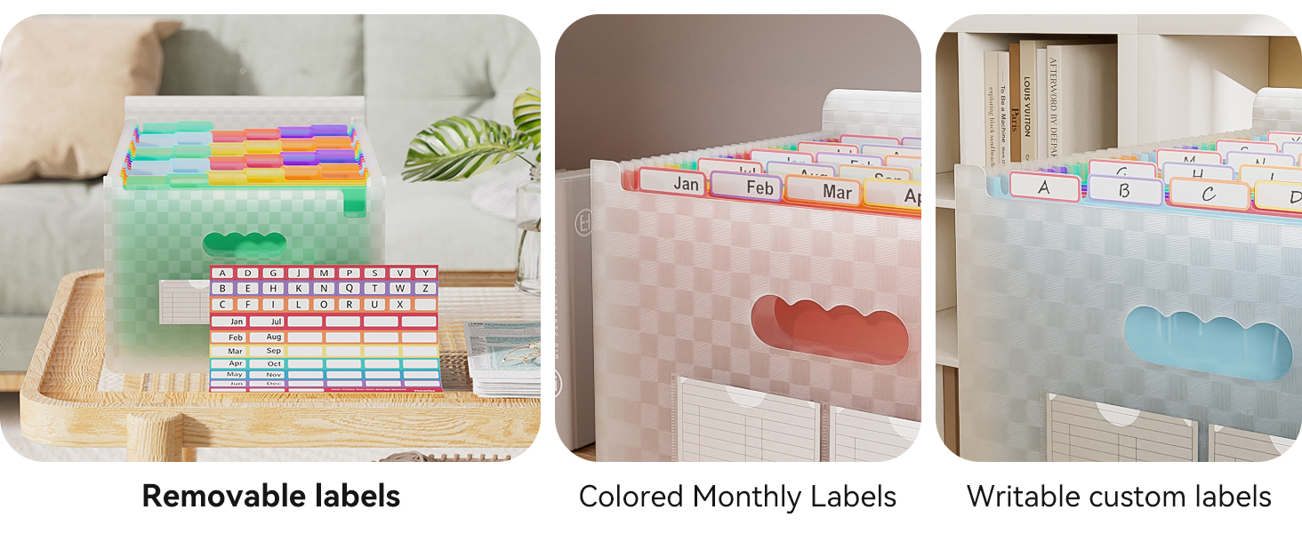 26 Pockets Expanding File Folders