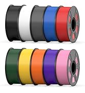 UJOYBIO PETG Filament 1.75mm 1KG*10, 3D Printer Filament Bundle, High Strength &amp; Tangle-Free, Dim...