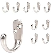 NearMoon Coat Hooks Wall Mounted - Heavy Duty Metal Single Prong Robe Hanger Rustproof Wall Hooks...