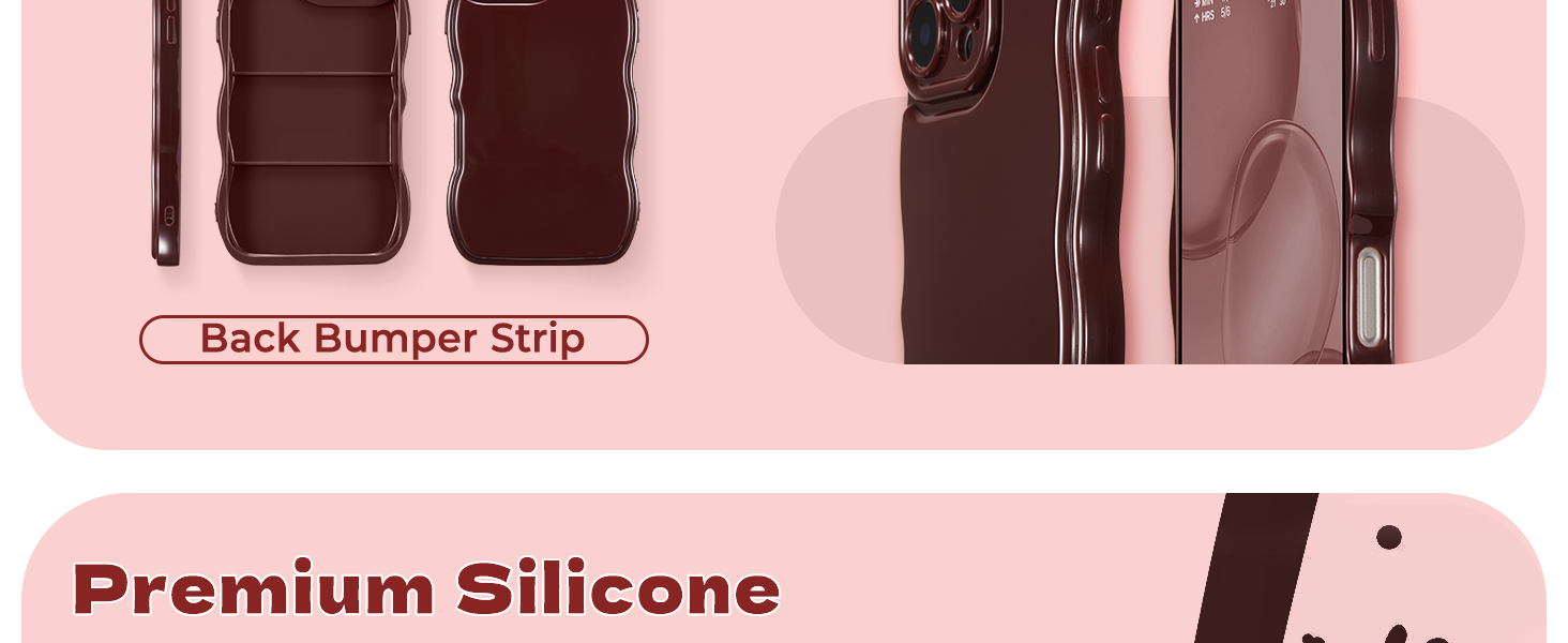 wave frame case wavy cute case beige case girly case Aesthetic Phone Case slim case thin case
