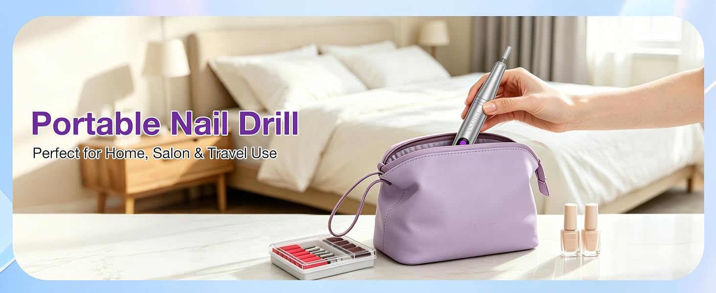 Portable Rechargeable Nail Drill for Home Salon Beginners