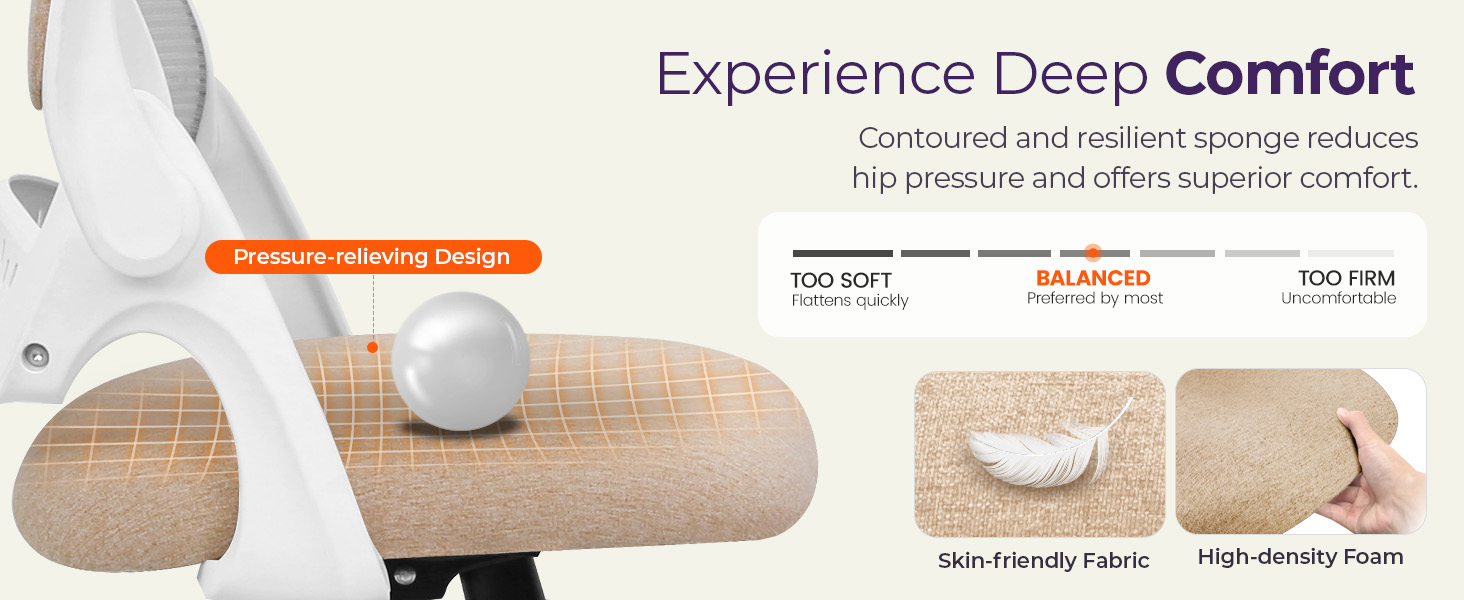 Bionic-Curved Design Chair for Support