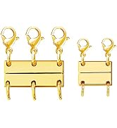 2 Pack Necklace Layering Clasps with Magnetism, Anglecai Magnetic Jewelry Layered Clasps Necklace...