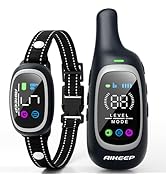 2-in-1 Dog Shock Collar and Bark Collar for Dogs – 3300FT Dog Training Collar with Remote, IP67 W...